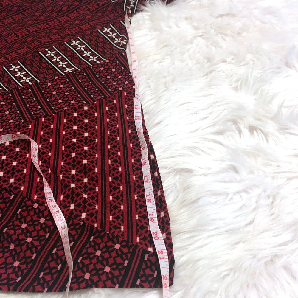 Rafaella Patterned Red Tunic Top with Three Quarter Length Sleeves - Picture 6 of 6